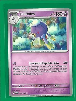 Pokemon TCG SV-Stellar Crown Drifblim #61/142 Regular Uncommon - Image 1