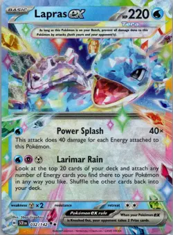 Pokemon TCG Lapras ex 32/142 Stellar Crown NM - Image 1