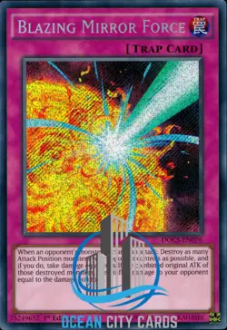Yugioh Blazing Mirror Force Secret Rare DOCS-EN076 1st ed - Image 1