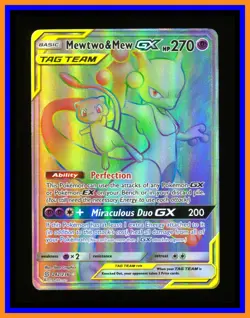 Mewtwo & Mew GX - 242/236 - Unified Minds - Full Art Secret Rare - Pokemon Card - Image 1