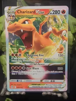 Pokemon TCG Charizard VSTAR Holo Ultra Rare Card Brilliant Stars 18/172 - Image 1