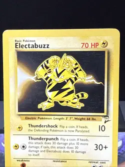 Pokemon Card Electabuzz 24/130 Rare Base Set 2 WOTC Played - Image 2