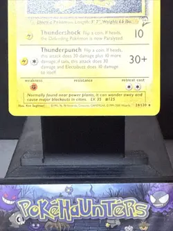 Pokemon Card Electabuzz 24/130 Rare Base Set 2 WOTC Played - Image 3
