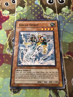 Yu-Gi-Oh TCG Great Spirit SD7-EN002 1st Edition Regular Common Card Played MP-LP - Image 1