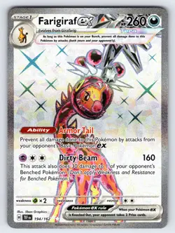 Farigiraf ex 194/162 2024 Temporal Forces Pokemon Card Ultra Rare Full Art - Nm - Image 1
