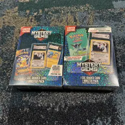 Pokemon Mystery Gems Box Lot (2) Sealed - 1 CGC Graded Card + 1 Booster Pack - Image 1