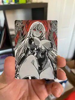 Magic MTG Altered Painted Swamp Vampire Anime Girl by white_alters - Image 4