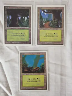 Played 3 Forests Unlimited One of Each Artwork Mtg Magic the Gathering - Image 5