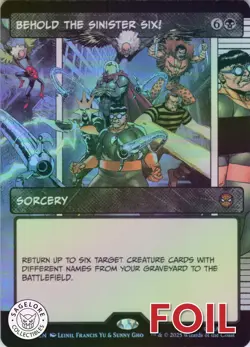 MTG Behold the Sinister Six! (Borderless) (221) | NM Foil | Spider-Man {SPM} - Image 1