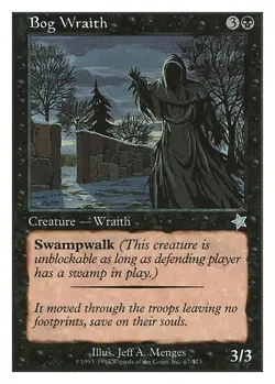 BOG WRAITH ~mtg NM Starter 1999 Unc x1 - Image 1