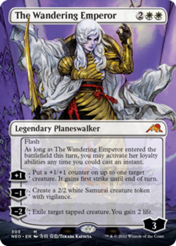 1x The Wandering Emperor ~~ Borderless NM-Mint, English Kamigawa: Neon Dynasty M - Image 1