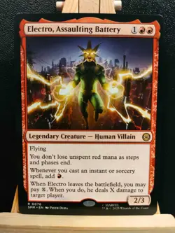 Electro, Assaulting Battery - Marvel's Spider-Man - Rare - NM (see pics) MTG - Image 1