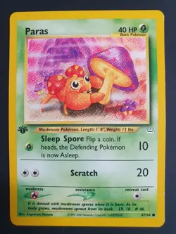 Paras 47/64 1st Edition - Neo Revelation Set - Pokemon Card - Excellent - Image 1