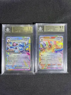 Pokemon Prismatic Evolutions Stamp - 2 BGS 9.5 Graded Cards - Glaceon & Flareon - Image 1