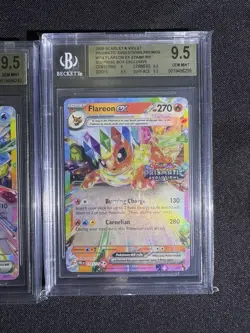 Pokemon Prismatic Evolutions Stamp - 2 BGS 9.5 Graded Cards - Glaceon & Flareon - Image 3