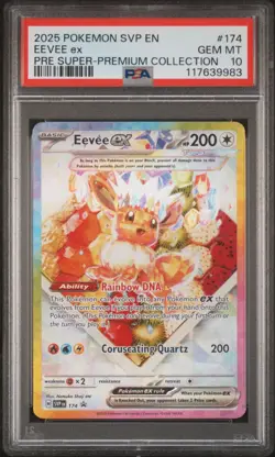 2025 POKEMON SVP EN-SV BLACK STAR PROMO #174 EEVEE EX PSA 10 - Image 1