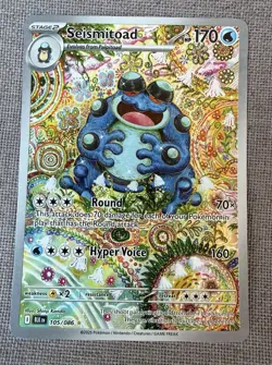 Seismitoad IR Pokemon Black Bolt 105/086 English Illustration Rare - Image 1