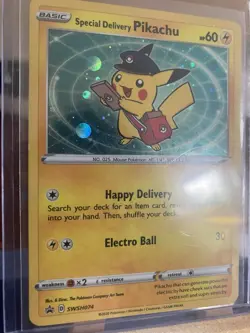 2020 Pokemon Pikachu Special Delivery SWSH074 Black Star Promo Ungraded - Image 3