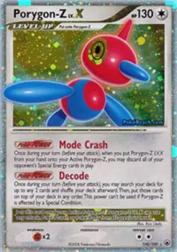 Porygon-Z LV.X - 100/100 - Rare Holo DMG, English Pokemon Majestic Dawn - Image 1
