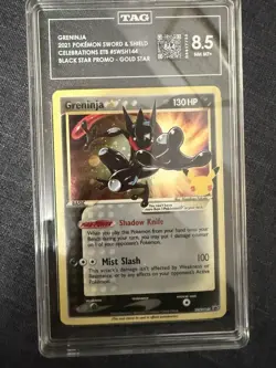 Pokemon Greninja TCG SWSH144 Celebrations Black Star Promo TAG Graded 8.5 - Image 2