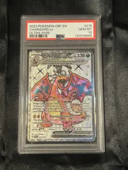 2023 POKEMON OBF EN-OBSIDIAN FLAMES ULTRA RARE #215 CHARIZARD EX PSA 10 - Image 1