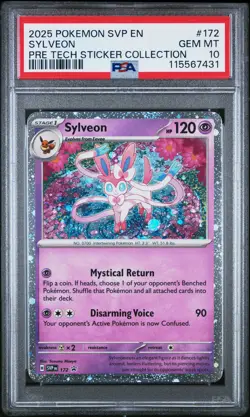 2025 POKEMON SVP EN-SV BLACK STAR PROMO #172 SYLVEON PSA 10 - Image 1