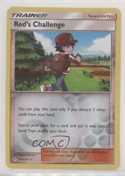 Red's Challenge Reverse Foil Pokemon Sun & Moon Unbroken Bonds #184 - Image 1
