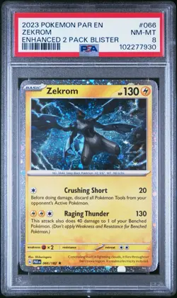 Zekrom - Cosmos Holo - PSA 8 - Paradox Rift Blister Exclusive Promo Pokemon Card - Image 1