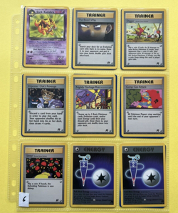 Collectable 1999 Pokemon Team Rocket 18 Cards, 10 are duplicates, no rare (*6) - Image 1