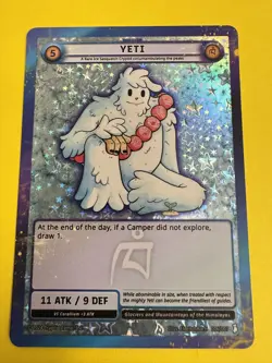Cryptid Camp TCG 2024 Holiday Pack 1 Yeti Full Holo PROMO Card NM/M! - Image 3