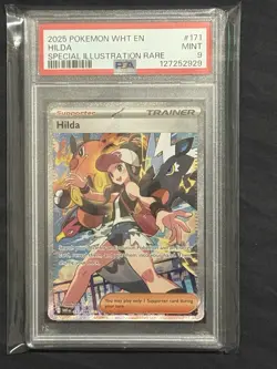 Hilda 171/086 SV White Flare Holo Sir PSA 9 Pokemon Card - Image 1