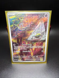 Pokemon TCG Drowzee Scarlet & Violet Base Set Illustration Rare Card 210/198 NM - Image 4