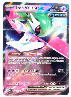 Pokemon Iron Valiant ex + FREE extra Rare card! - Image 1