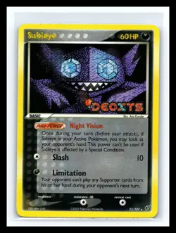 💥 Pokemon 2005 TCG Sableye EX Deoxys Holo Rare Vintage Card # 23/107 - Image 1