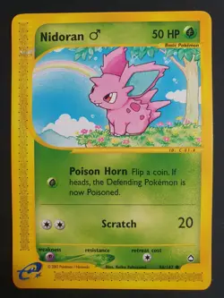 Nidoran M 96/147 - Aquapolis Set - Pokemon Card - Excellent Condition - Image 1