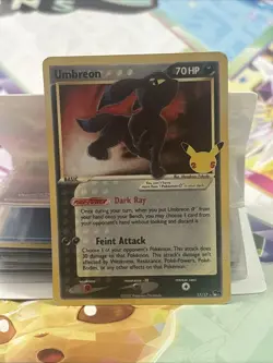 Pokemon TCG Umbreon Star Celebrations Holo Card 17/17 Classic Collection - Image 1