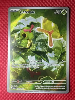 Pokemon TCG Caterpie 172/165 Scarlet & Violet 151 Holo Illustration Rare Card NM - Image 1