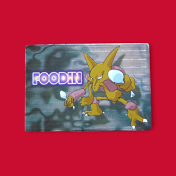 ALAKAZAM (FOODIN)--JAPANESE MEIJI EMBOSSED PROMO FOIL POKEMON CARD - Image 1