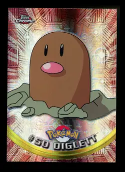 SPECTRA Diglett #50 Topps Chrome 2000 Series 1 T.V Holo Pokemon Card TCG - Image 1