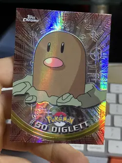 SPECTRA Diglett #50 Topps Chrome 2000 Series 1 T.V Holo Pokemon Card TCG - Image 3