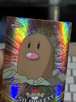 SPECTRA Diglett #50 Topps Chrome 2000 Series 1 T.V Holo Pokemon Card TCG - Image 5