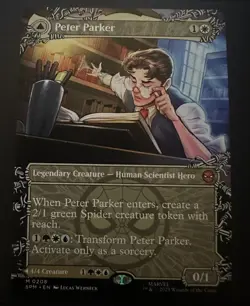 MTG Marvel's Spiderman Peter Parker M (0208) (Borderless) Non-foil - Image 1