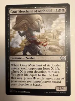 Gray Merchant Asphodel - DSC 0142 - Duskmourn Commander MTG NM/M - Image 1