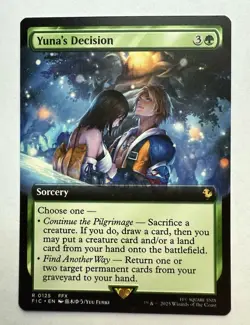 Yuna's Decision Extended Art - FIC 0125 NM - MTG Magic - Image 1