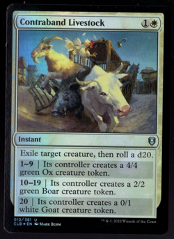 Contraband Livestock 012/361 Uncommon Foil Baldur's Gate MTG NM - Image 1