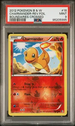 PSA 9 Mint Pokemon Charmander Reverse Holo 18/149 Black White Boundaries Crossed - Image 1