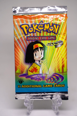 21.07g Pokemon TCG Gym Heroes 1st Edition Booster Pack Erika WOTC 1999 SEALED - Image 2
