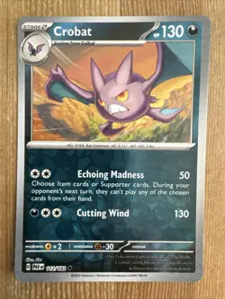 Pokemon TCG Crobat Paradox Rift 112/182 Reverse Holo Uncommon - Image 1