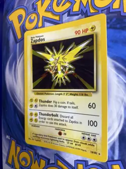 Pokemon 1999 Base Set Zapdos 16/102 Unlimited English NM - Image 3