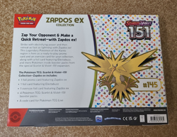 Pokemon S&V 151 Zapdos EX Collection Box FACTORY SEALED - Image 2